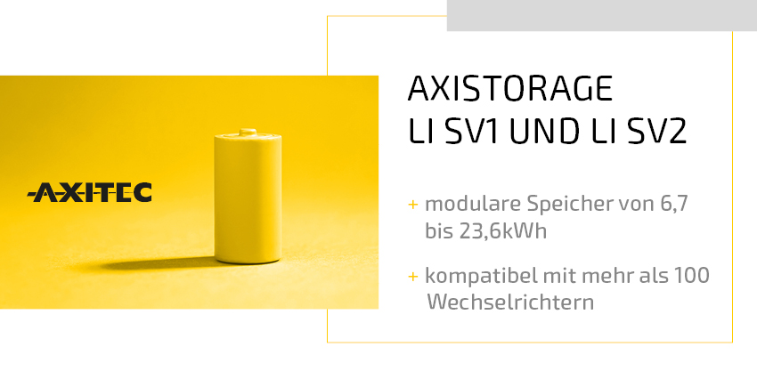 Axitec Axistorage, Infos über die Speicher Li SV1 und Li SV2